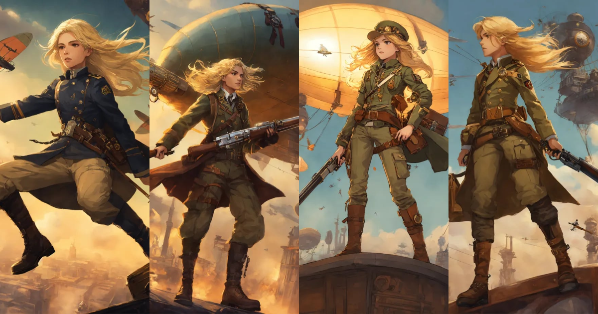 Lexica - Concept art of a feminine looking boy with long blonde hair ...