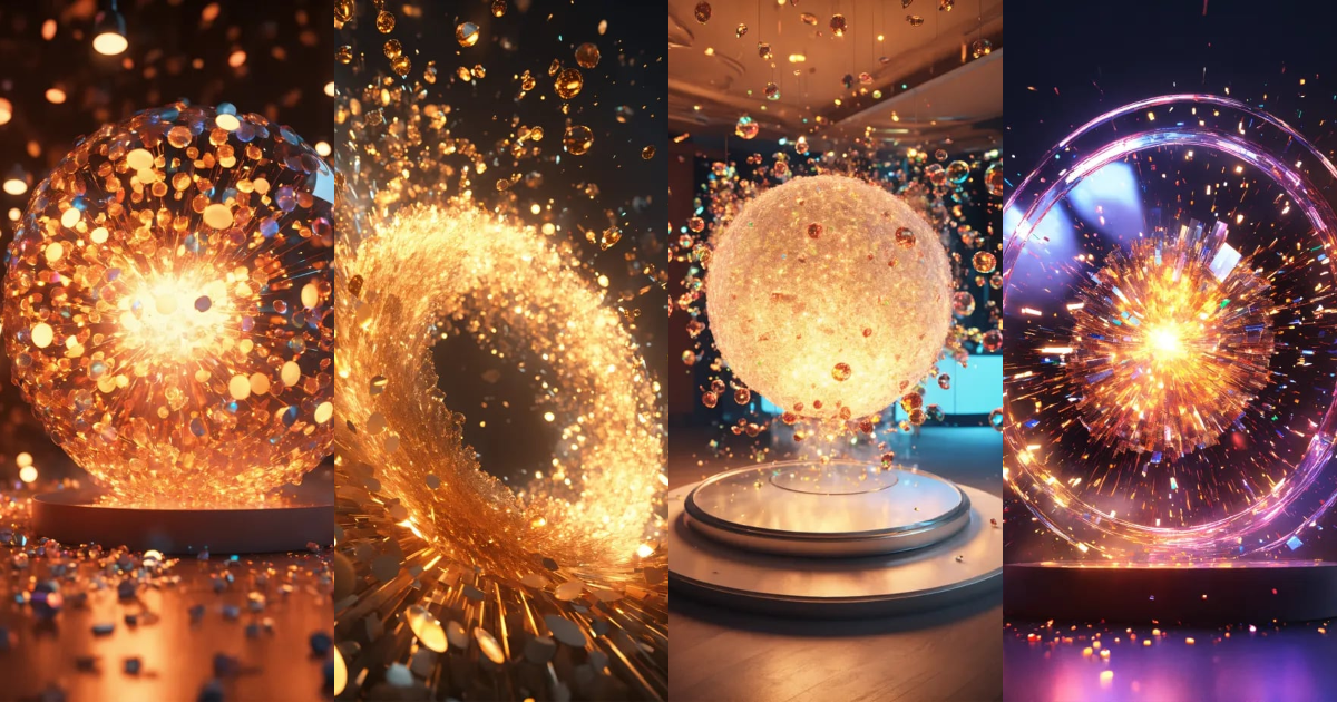 Lexica - 3d render of an exploding Glas CIRKLE background 8k lights