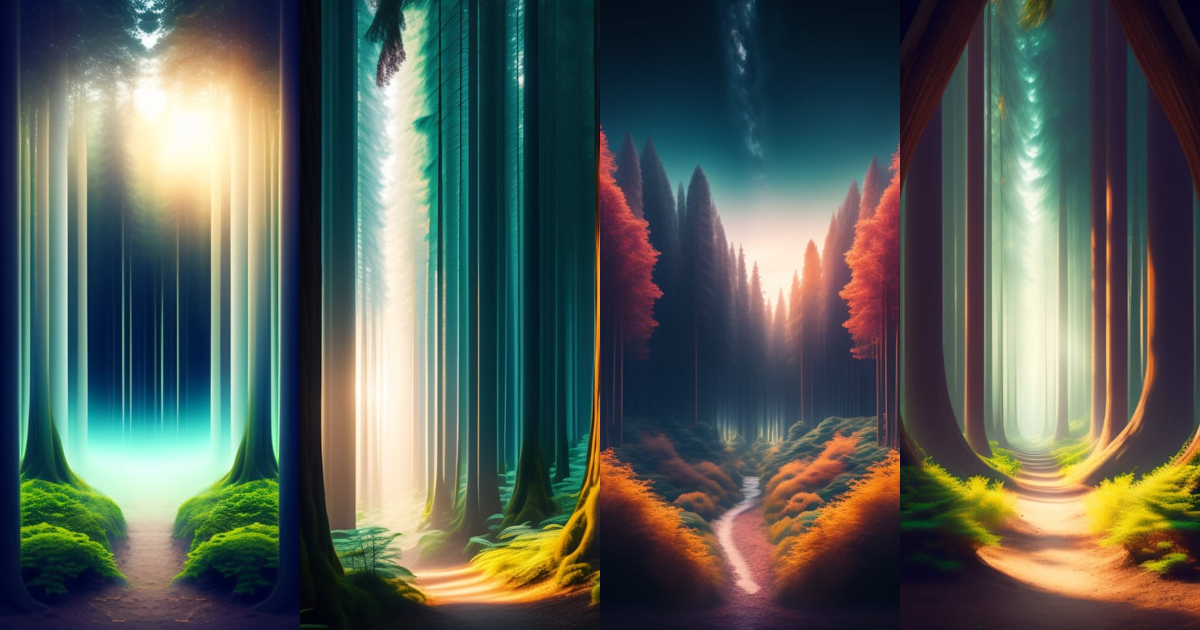 Lexica - Infinity forest, liminal space, 8k, eternity