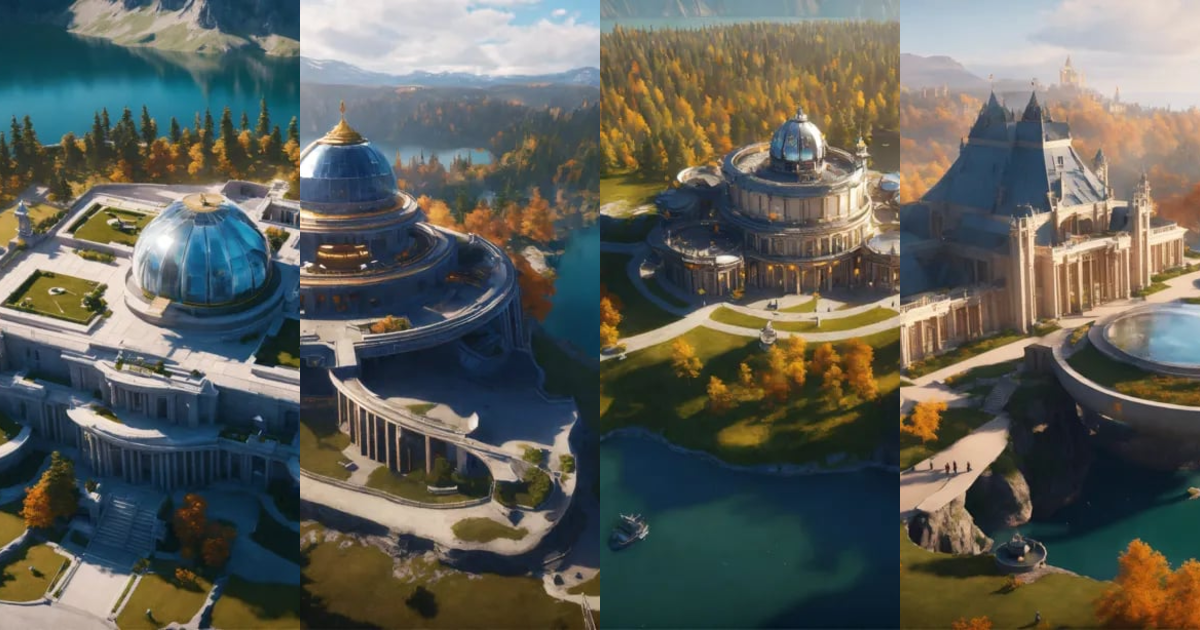 Lexica - Overhead view of a futuristic royal palace on a cliff ...