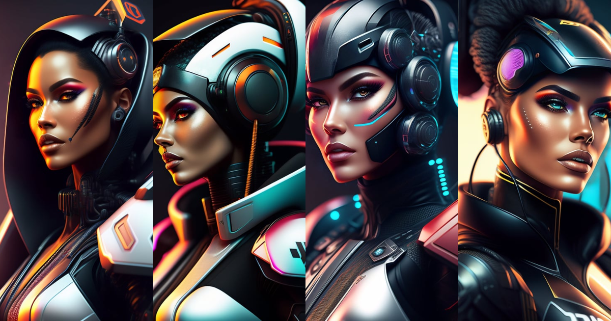 Lexica - Magazine cover, con una ilustración 2d vectorial de un cyborg ...