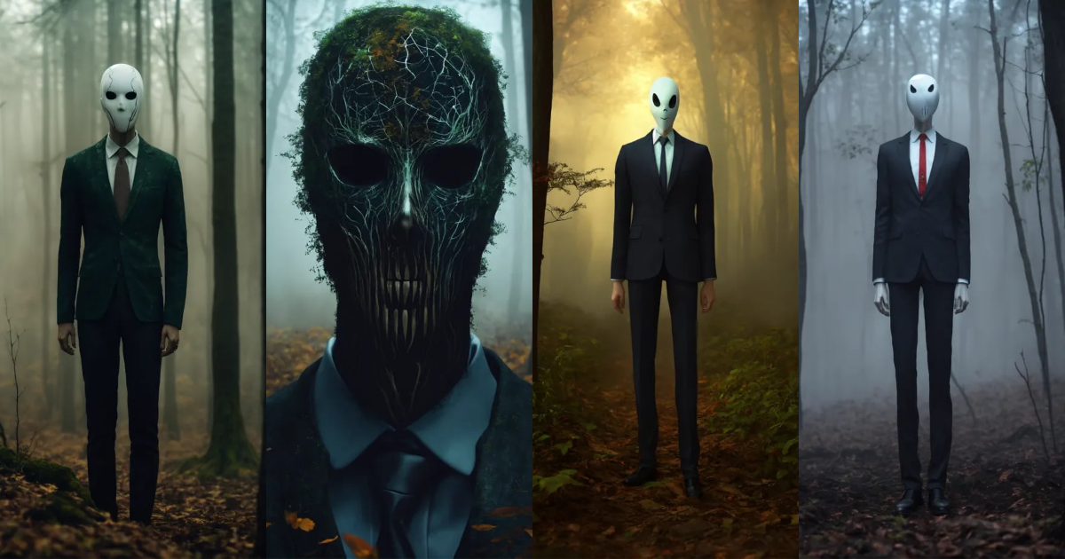Lexica - Scary Slenderman from a legend take a close-up of your face ...