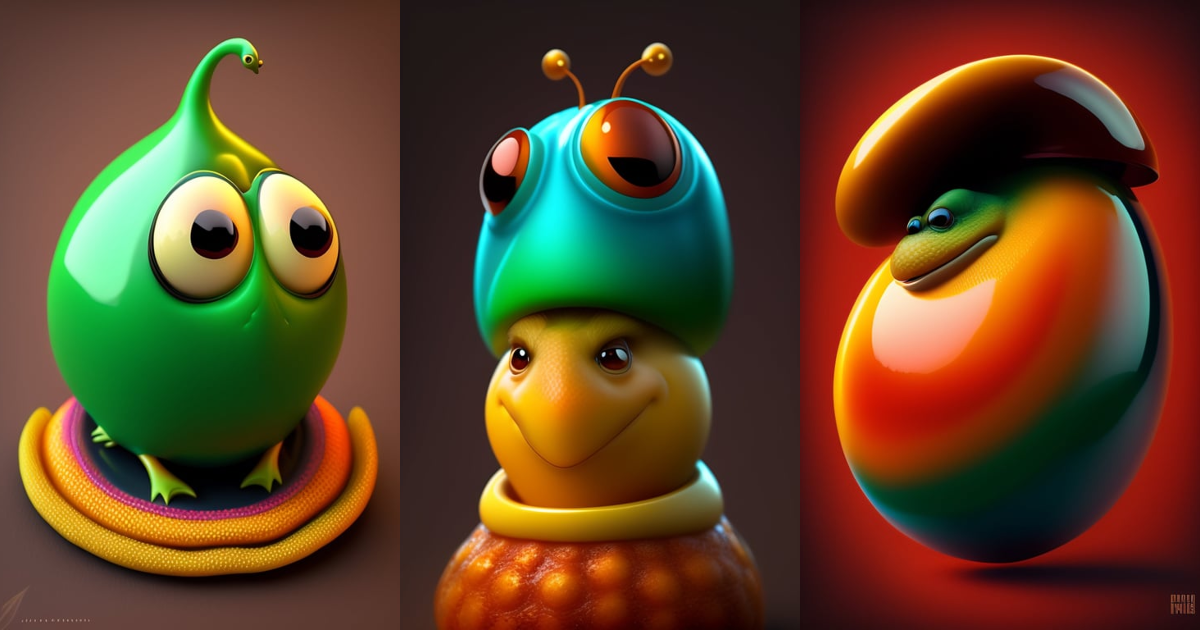 Lexica - Create portrait of slug in style of pixar