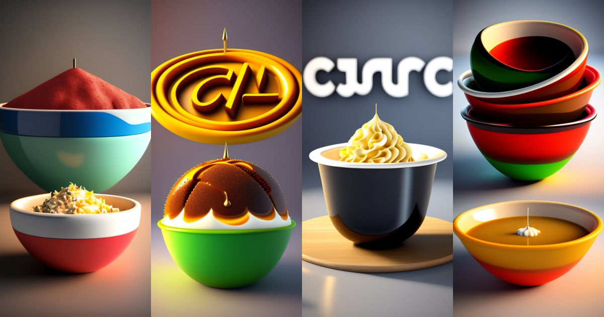 Lexica - A 3d render of a logo for cuppallacious cafe which serves food ...