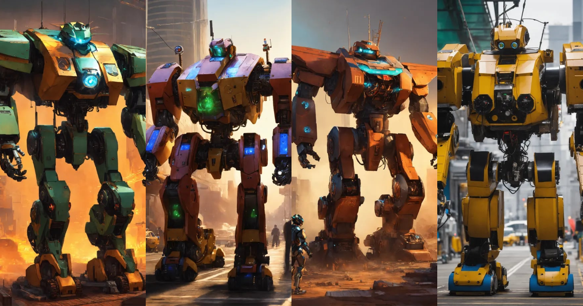 Lexica - Big and powerful robots are busy doing things