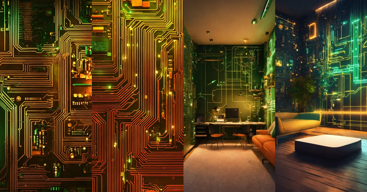 Modern Apartment Circuit Design Reference: Lexica Create A Futuristic And Technology Inspired Wallpaper Design