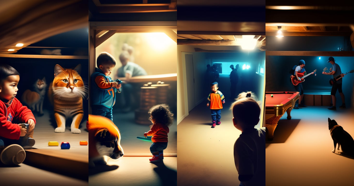 Lexica - Human friends playing in the basement