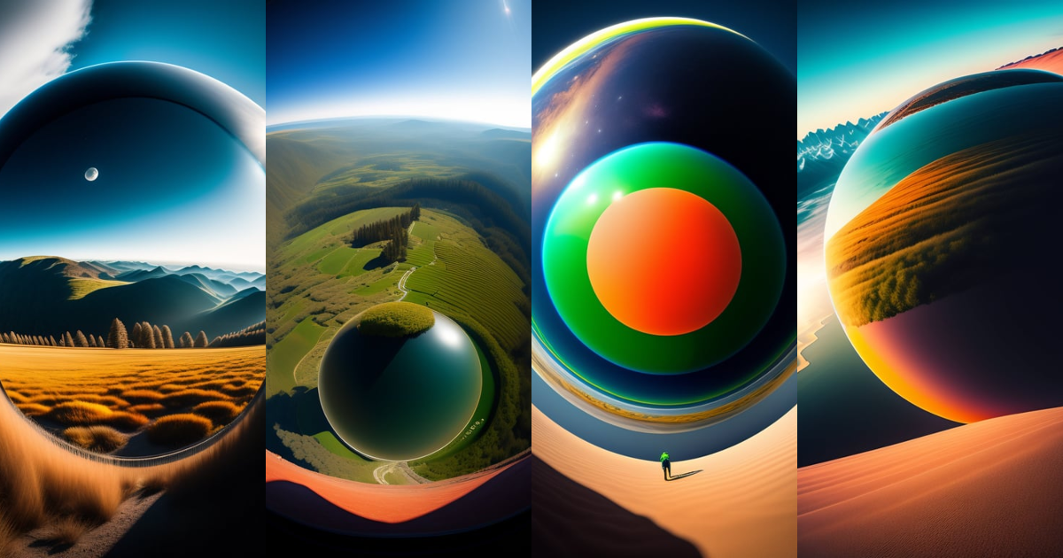 Lexica - The view when you are standing above a sphere