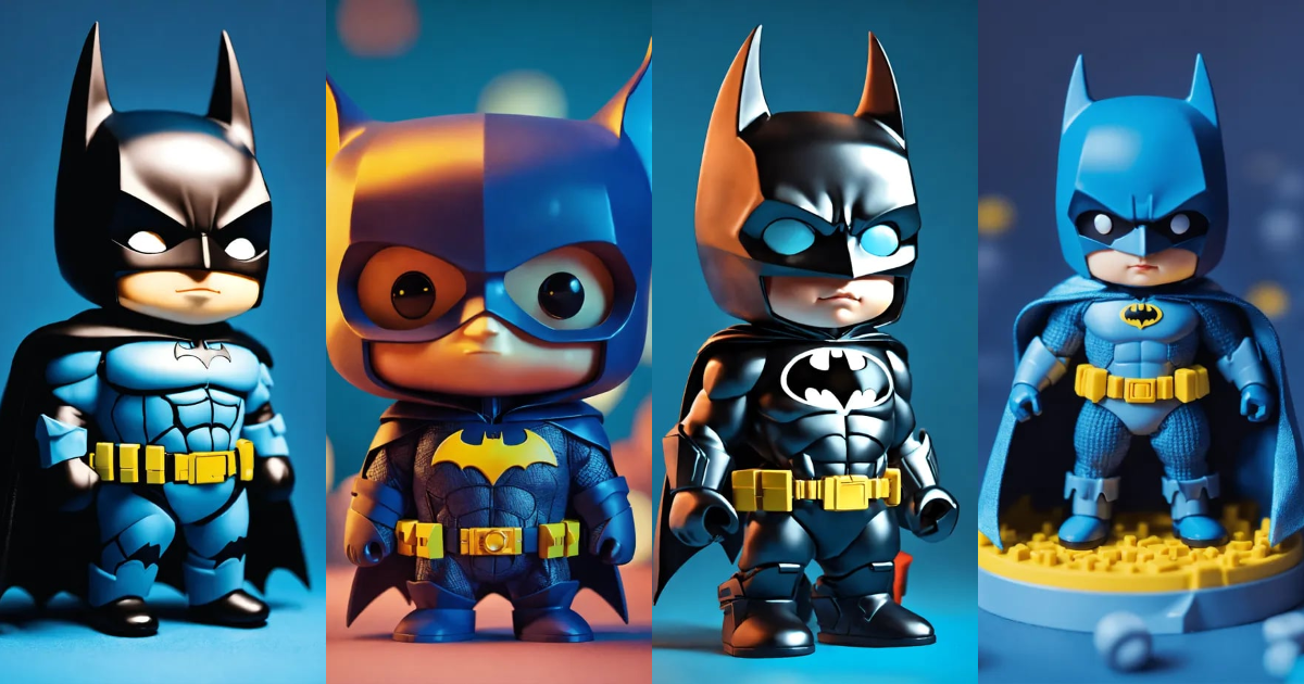 Lexica - Tiny cute isometric batman, 100mm lens, trending on polycount ...