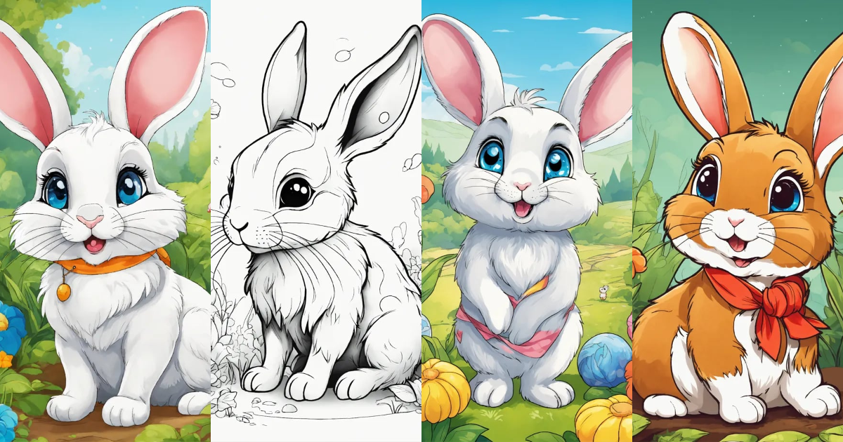 Lexica - Generate a cute little rabbit, super eye-catching illustration ...