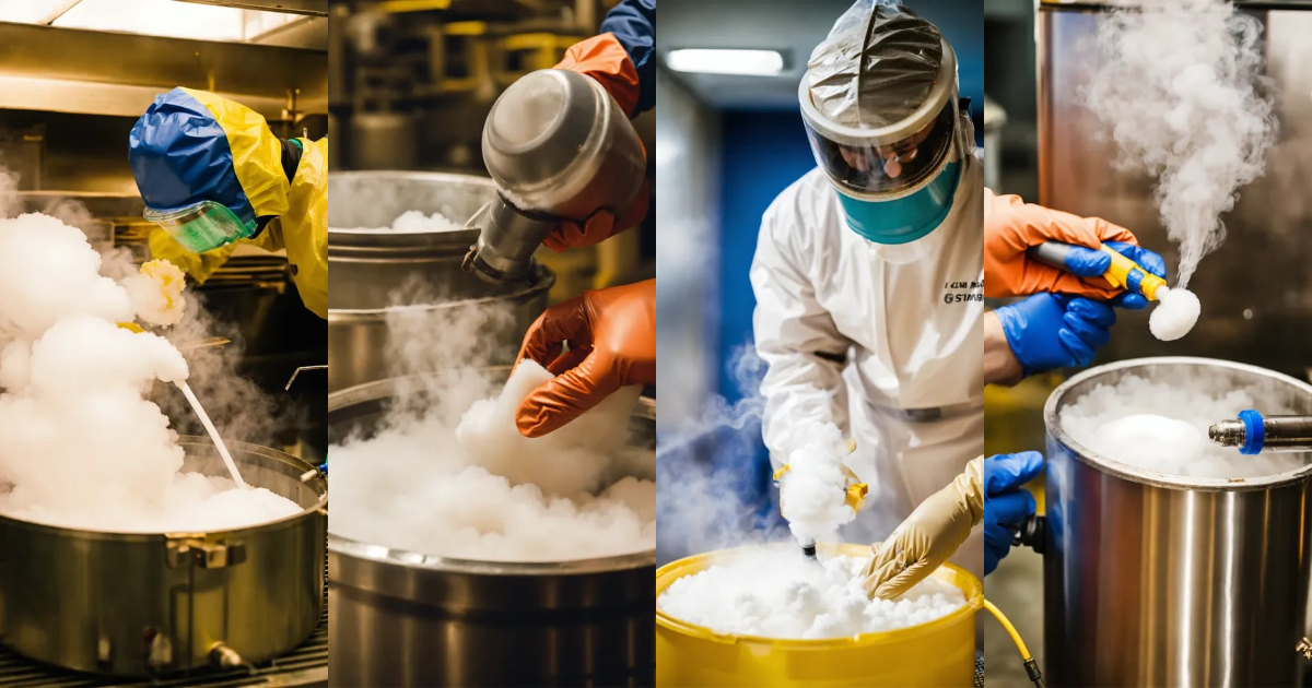 Lexica - Removing samples from liquid nitrogen storage with protective ...