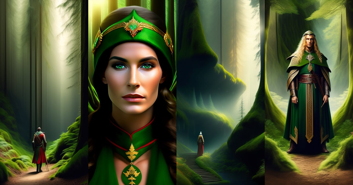 Lexica - An elf of the lord of the rings inside the forest