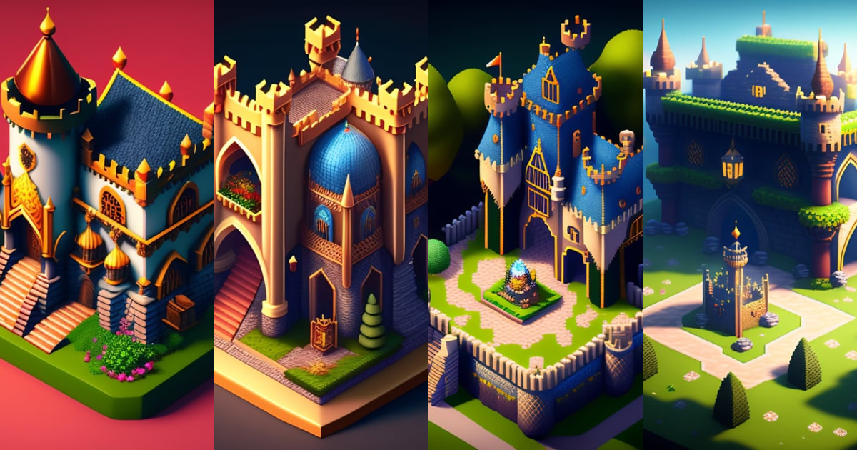 Lexica - A knight in isometric castle