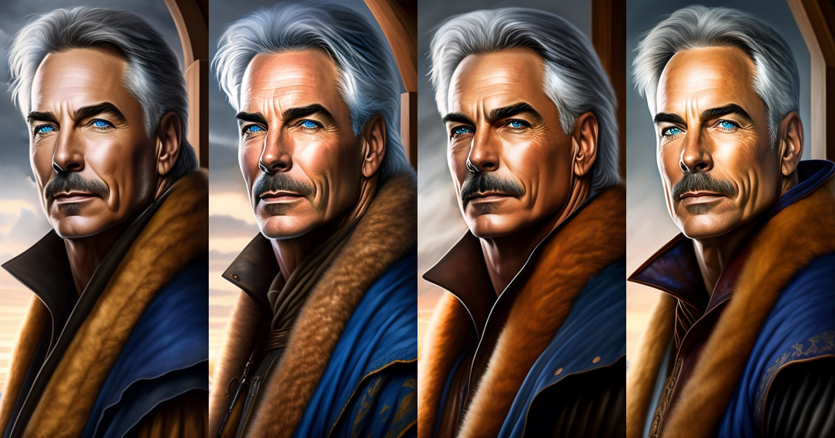 Lexica - Epic portrait, dangerous wise man, Mark Harmon, serious, deep ...