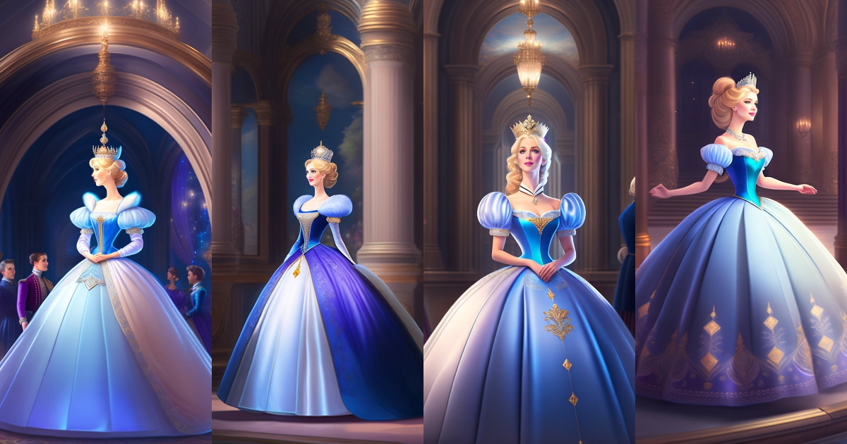 Lexica - Cinderella thanked her fairy godmother and set off to the ball ...