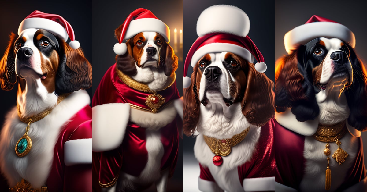 Lexica - A beautiful portrait of a cute king charles cavalier dog ...