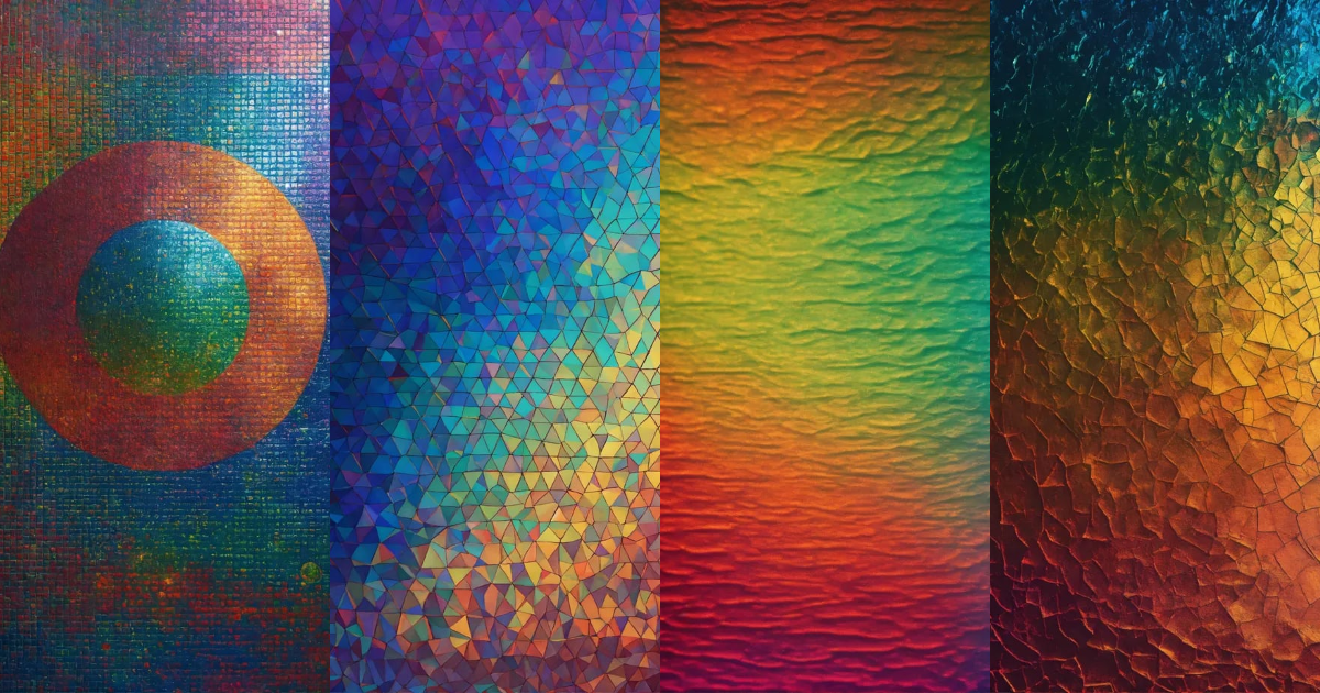 Lexica - Grainy beaten holograpic book cover with texure