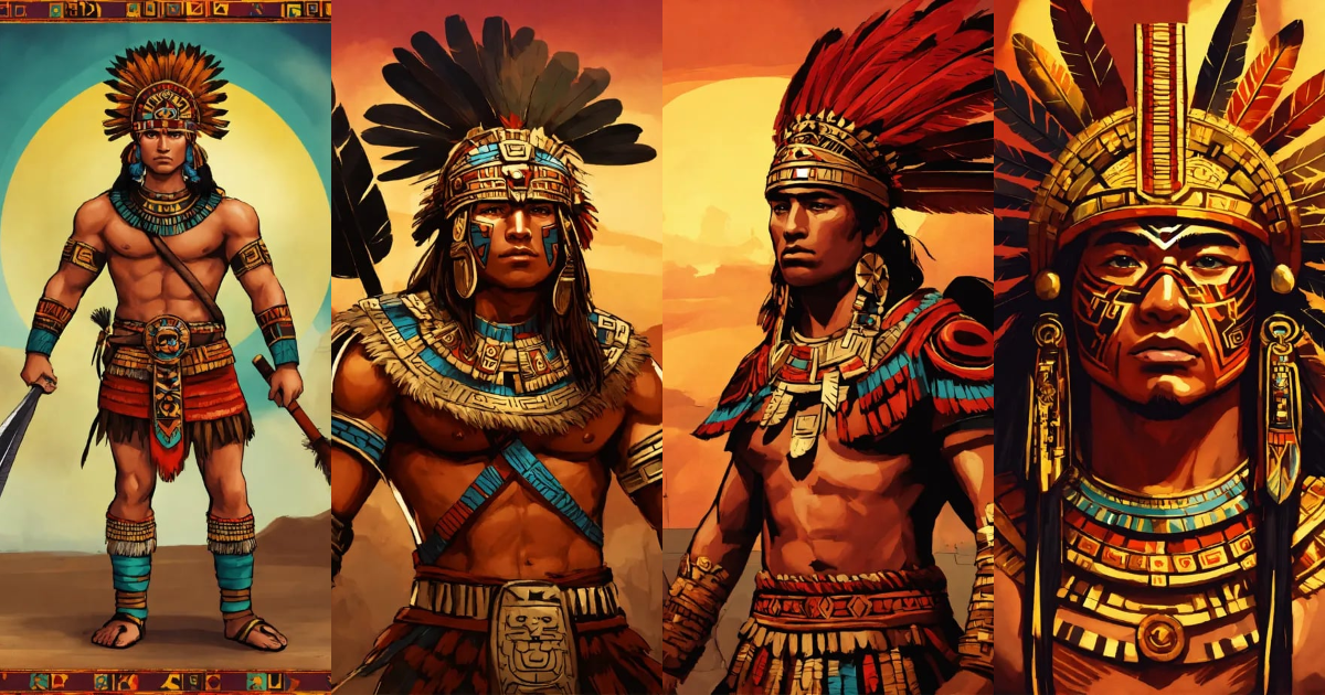 Lexica - Aztec Warrior, digital illustration
