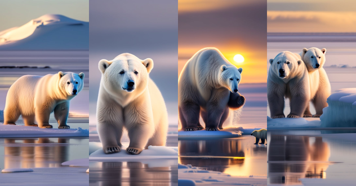 Lexica - In the frozen Arctic, Emma encountered a lost baby polar bear ...