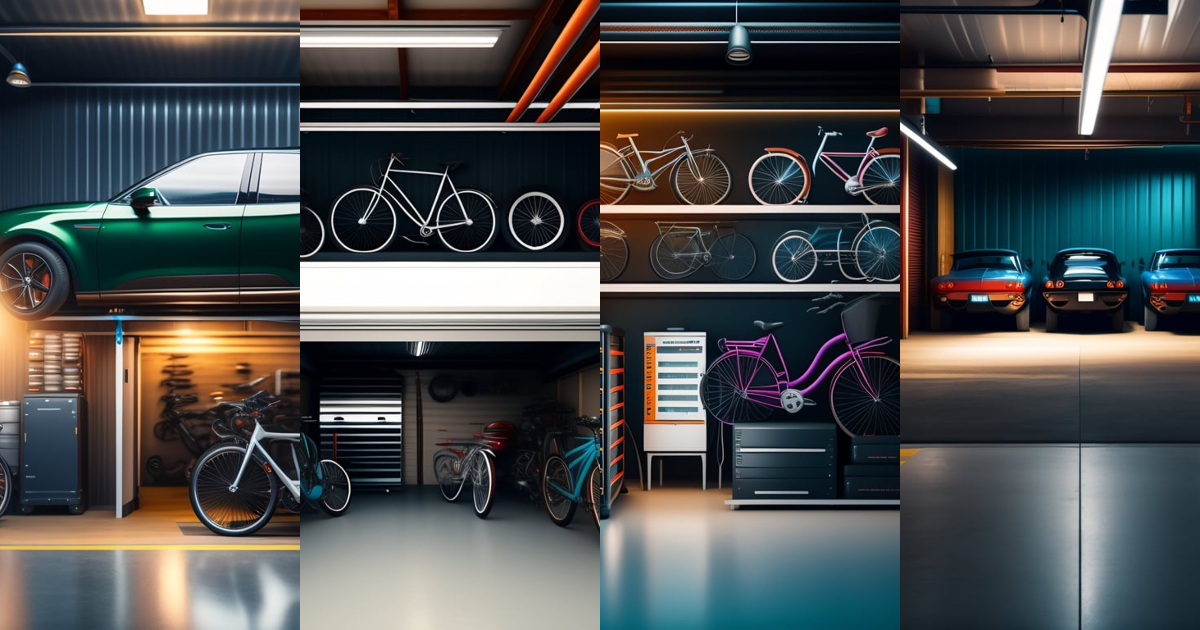 Lexica - Hosting servers in a garage with bikes, car,