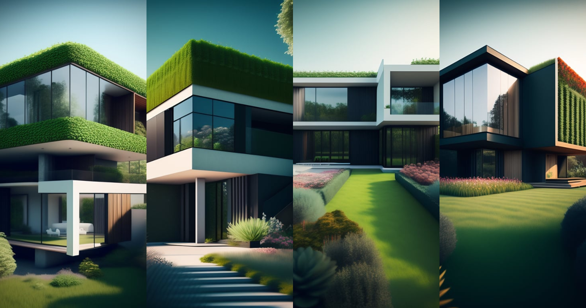 Lexica - Surreal modern house, lots of greenery and flowers, 8k render ...