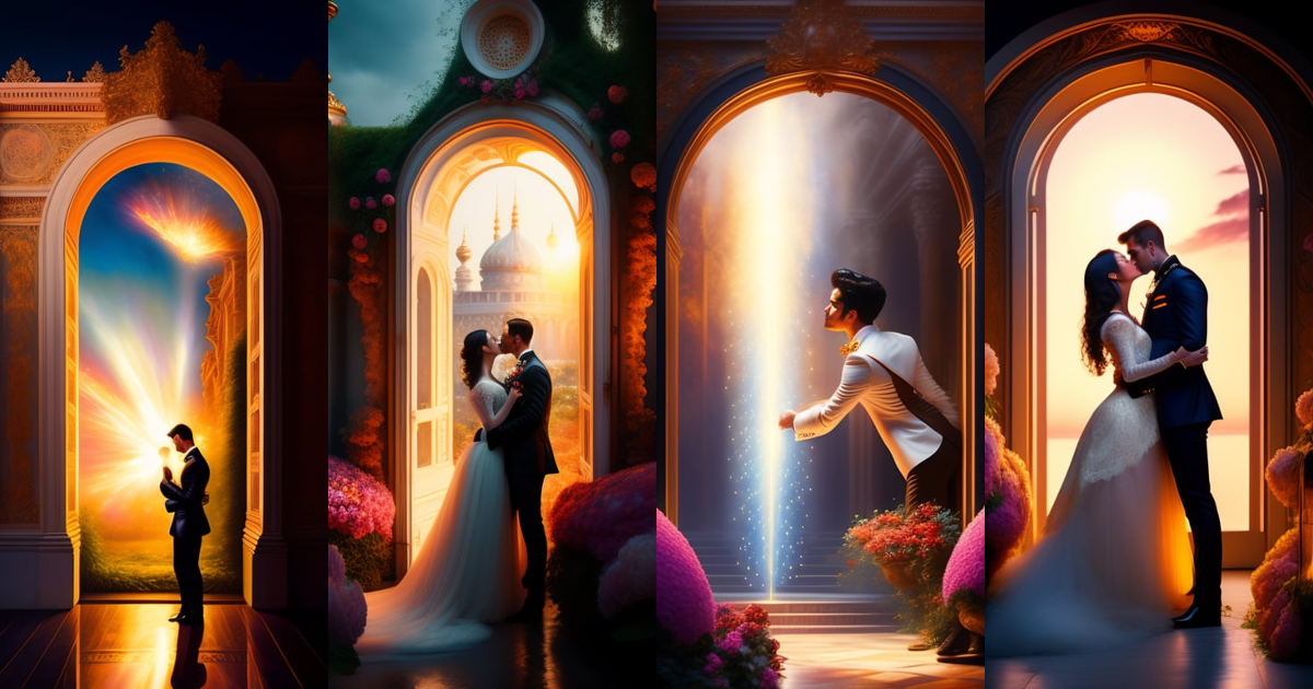 Lexica - Painting of a short hair girl and man falling in love, kissing ...