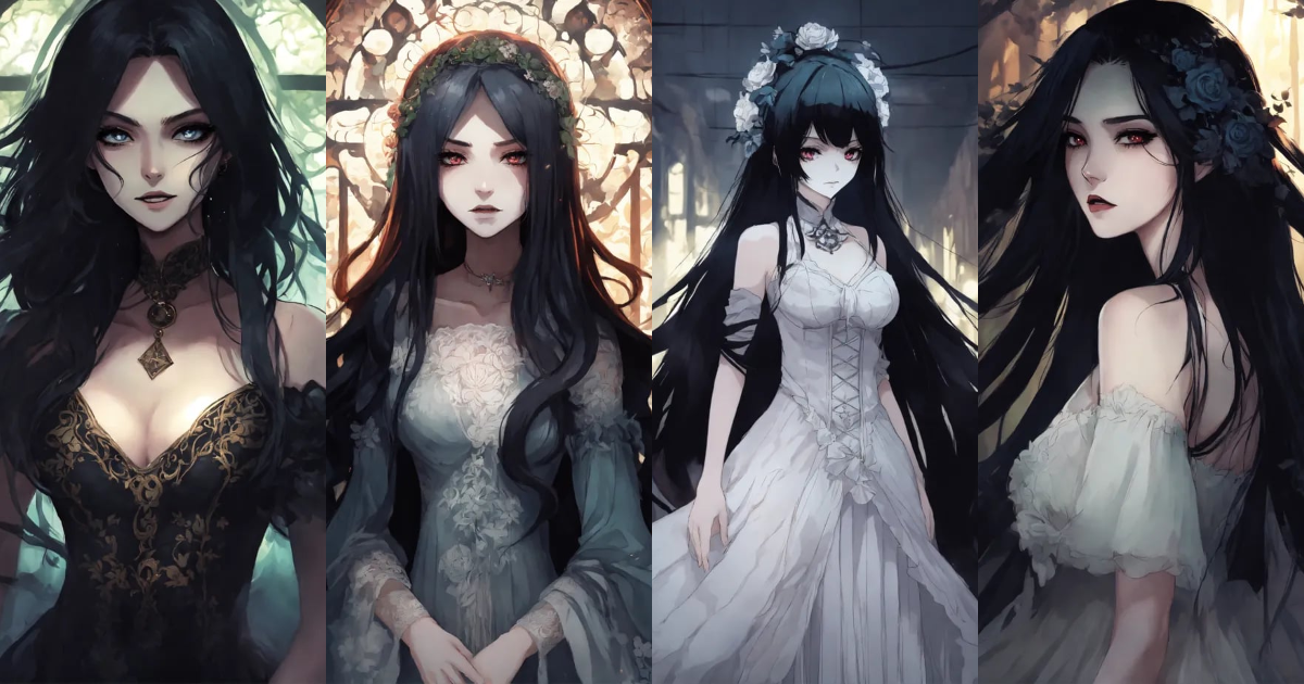 Lexica - 2D epic anime manga style, malevolent enchantress, creepy face ...