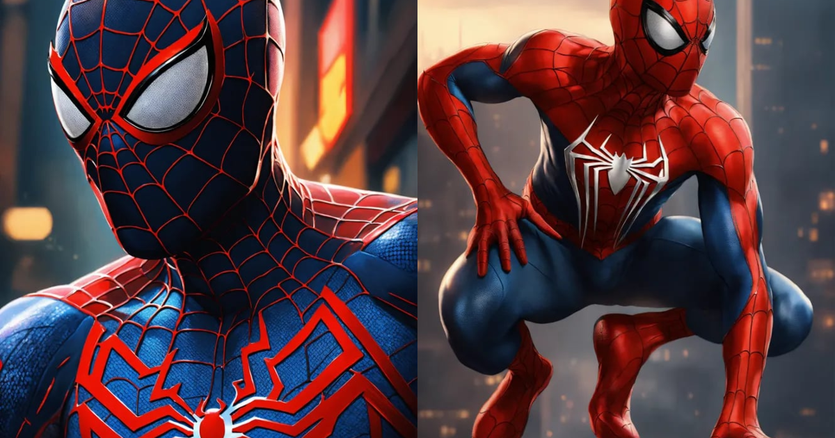 Lexica - Full potrait of Rugged thin muscular spiderman ,full long ...