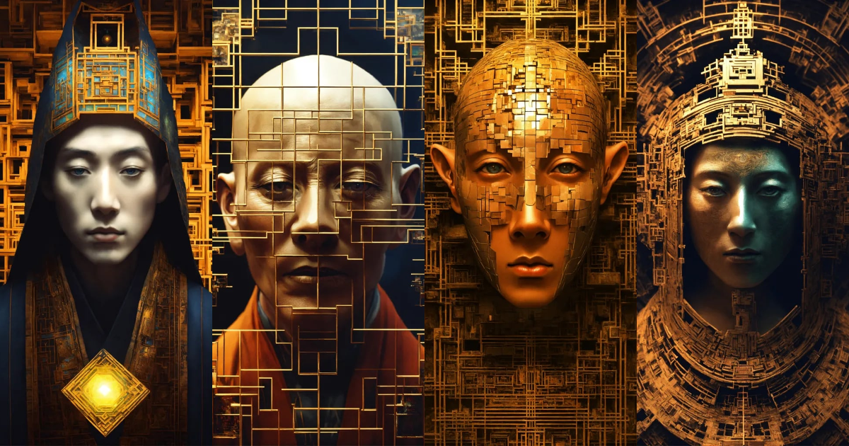 Lexica - Face Taoist christian monk tesseract hypercube fractal monk ...