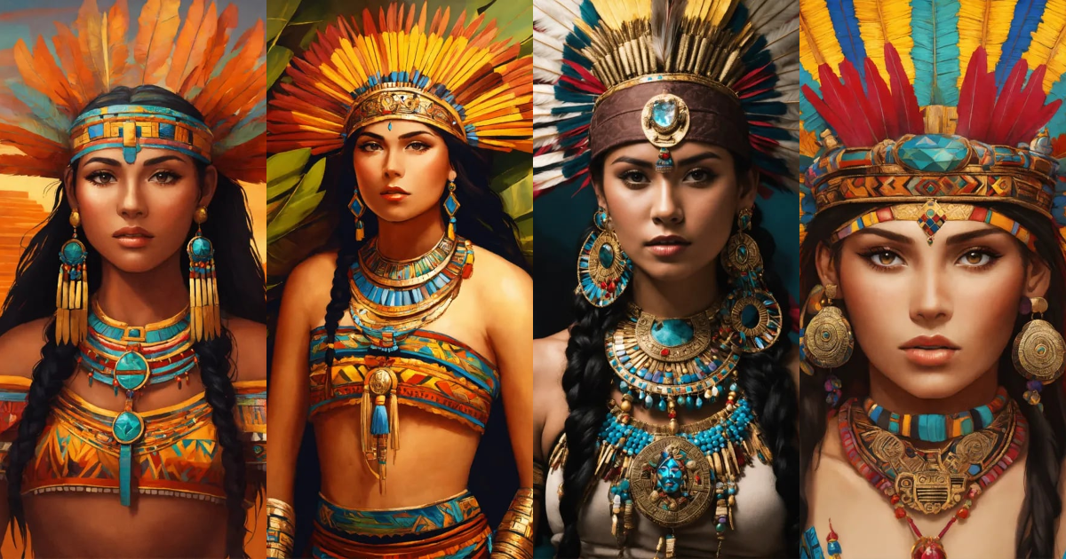 Lexica - Portrait of Aztec princess