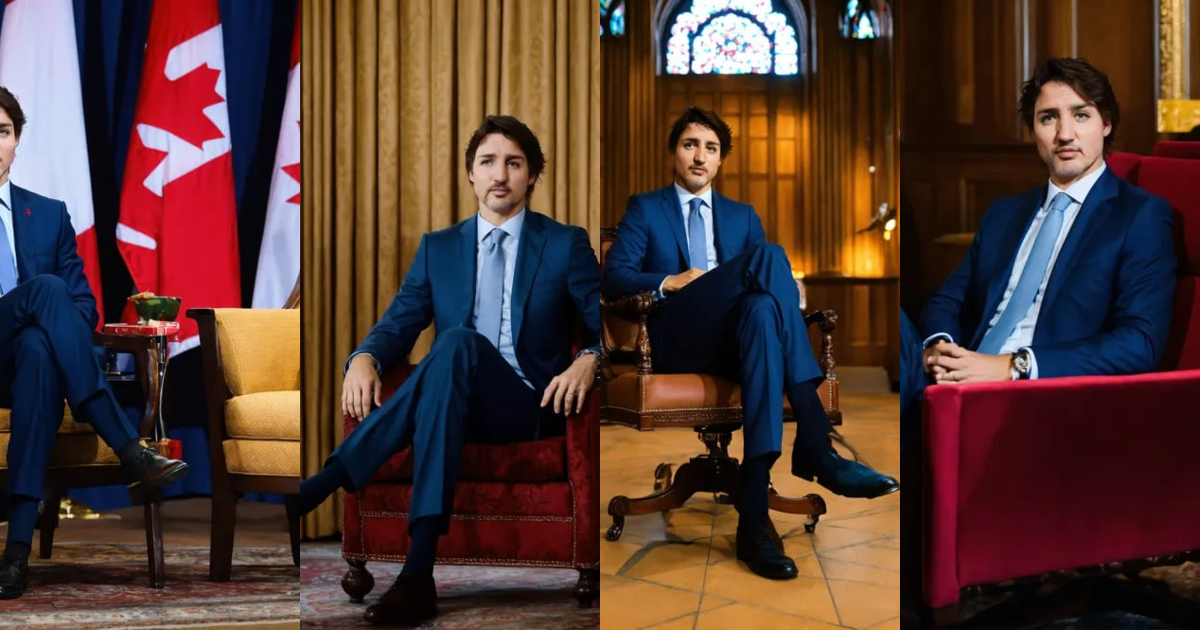 Lexica - JUSTIN TRUDEAU SITTING IN A CHAIR