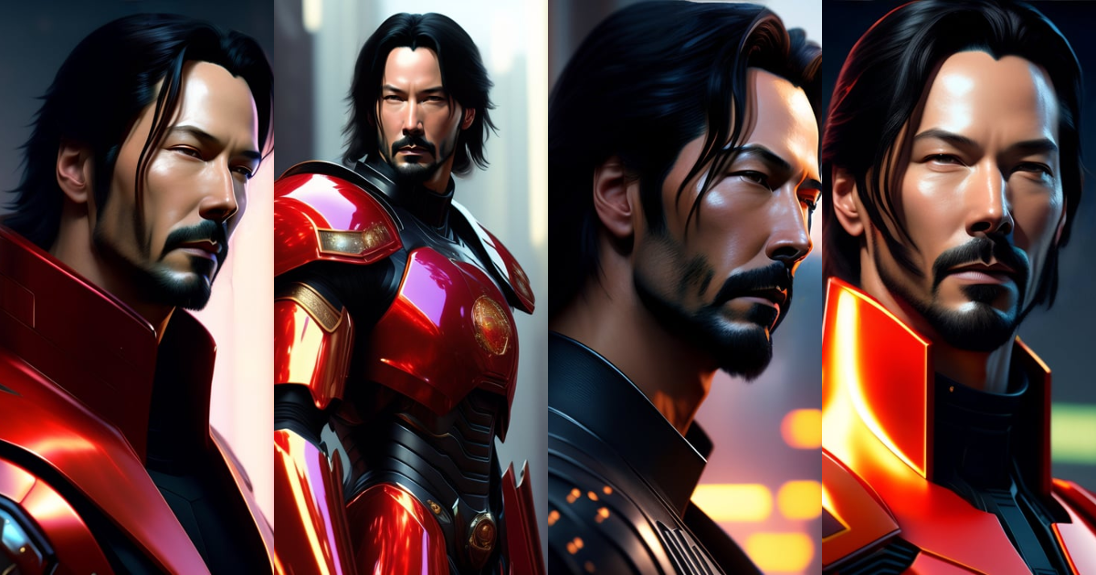 Lexica - A Keanu Reeves, realistic scifi cyberpunk power samurai robot ...