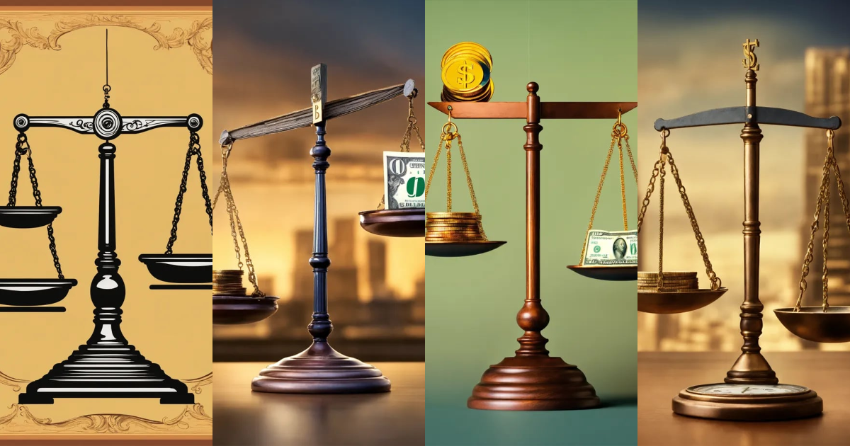 Lexica - Illustrate a classic balance scale with one side representing ...