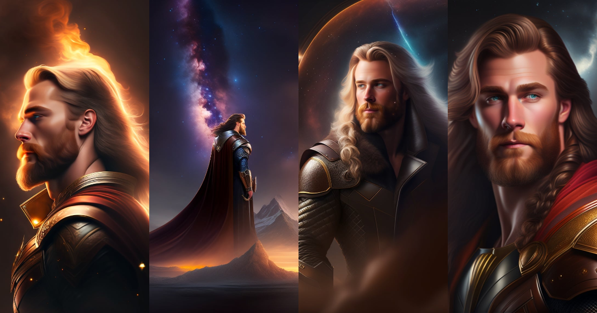 Lexica - Thor in dark brown intersteller space , ratio 4:5