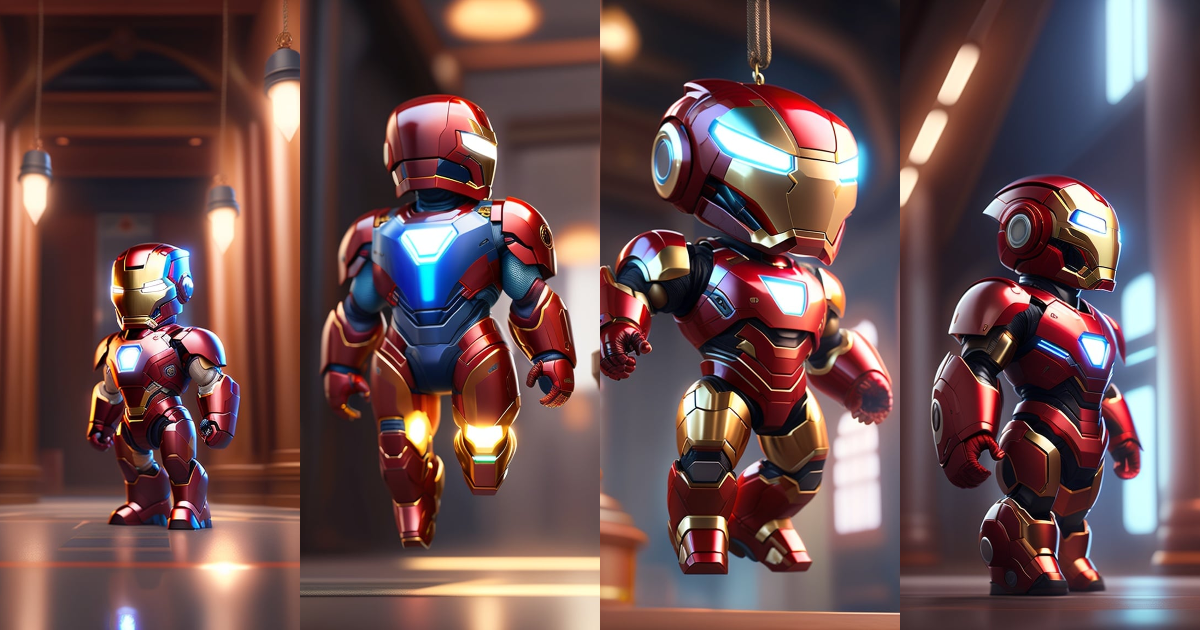 Lexica - Hanging cute little humanoid Iron Man, Unreal Engine ...