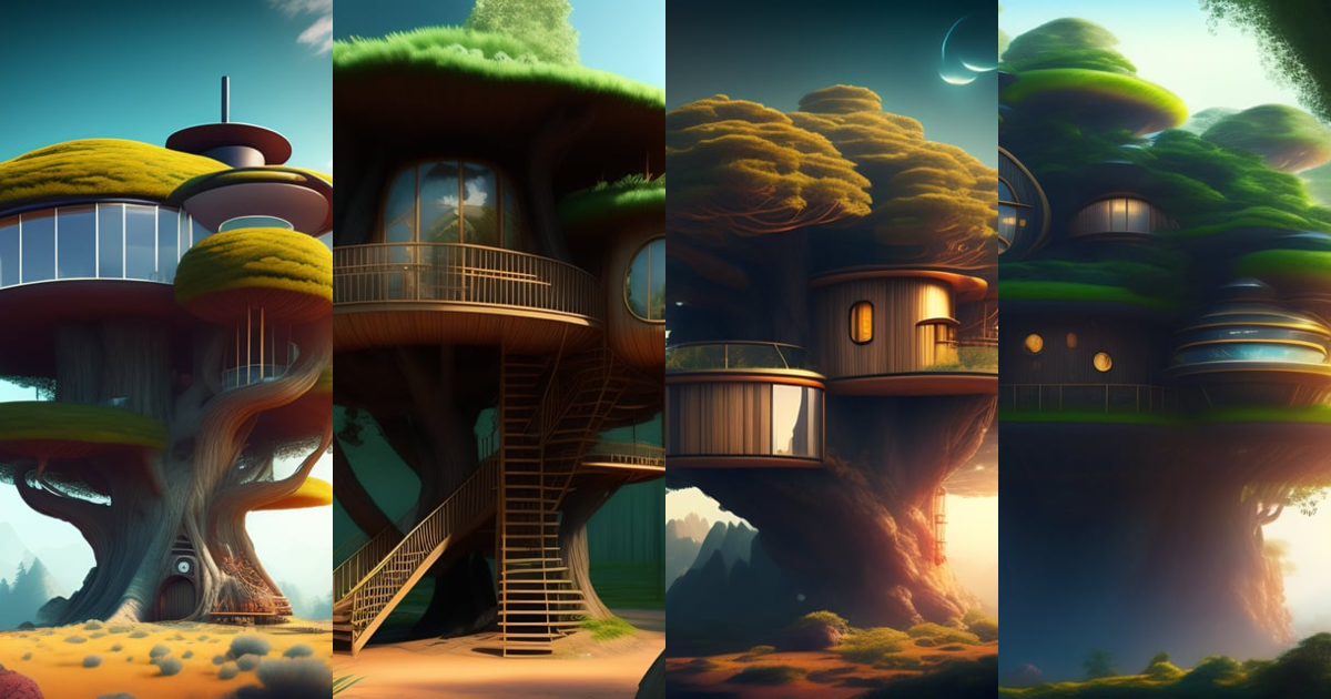 Lexica - A treehouse on a alien planet