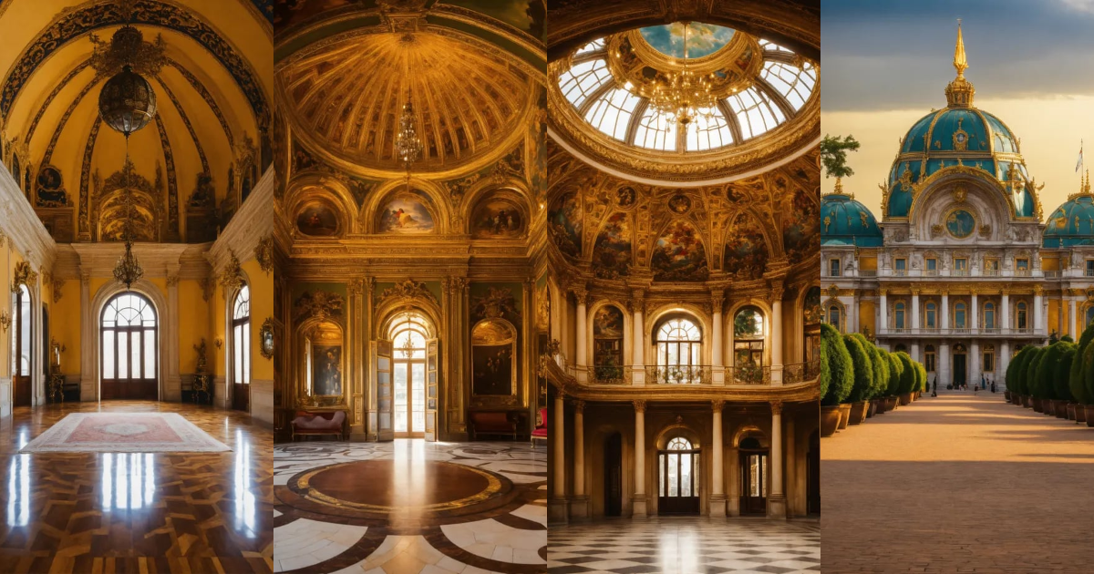 Lexica - A very beautiful royal palace European style with a dome