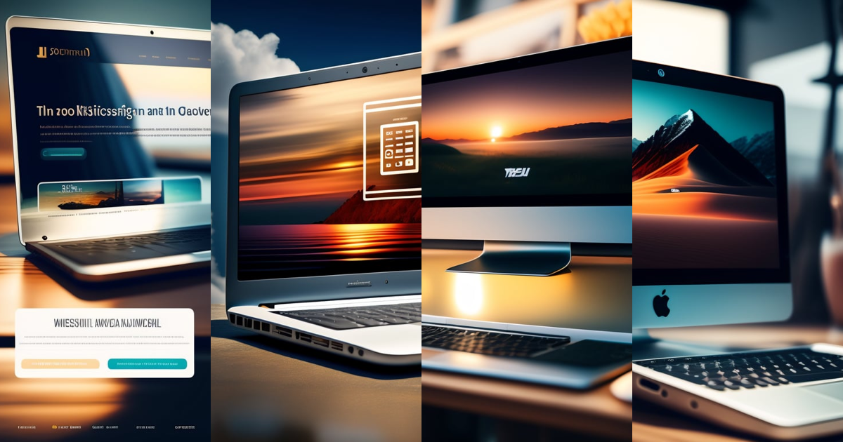 Lexica - Web design website, laptop