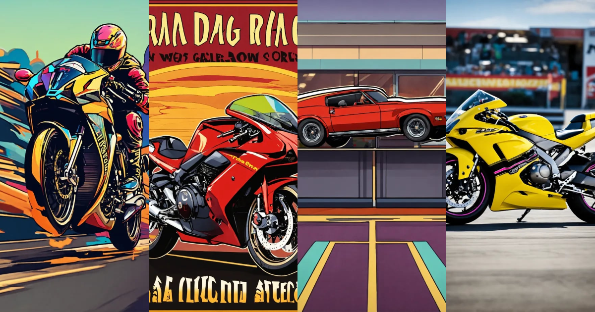 Lexica - Clean modern drag race bike window sticker