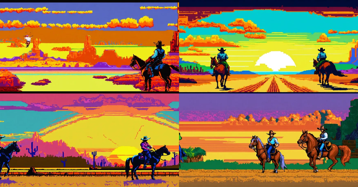Lexica - Sunset riders snes four cowboys