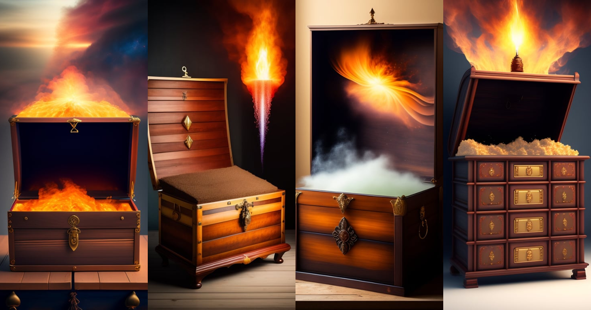 Lexica - Surreal dreams exploding out of an old wooden chest