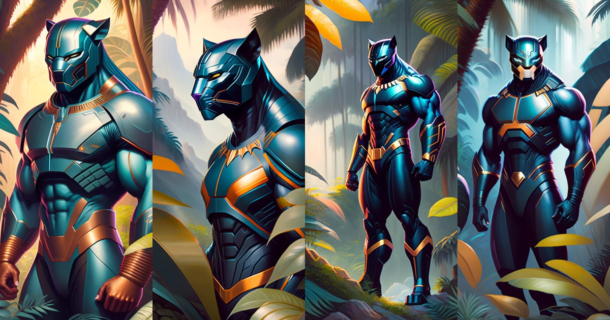 lexica-black-panther-super-hero-in-a-jungle-by-syd-mead-cold-color