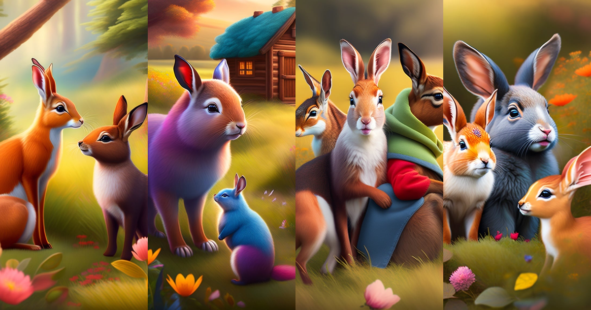Lexica - Once upon a time, in a colorful meadow, lived a group of ...