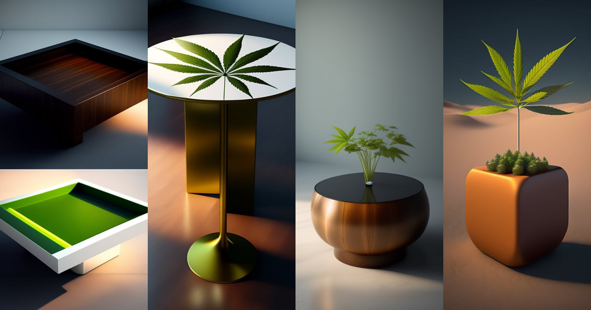 Lexica - Weed table ,minimalist, concept design, realistic, 8k