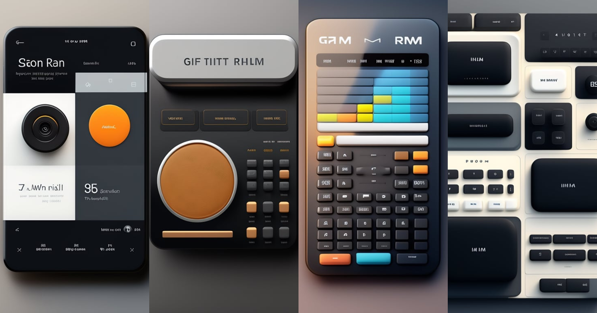 Lexica - Photoshop gnom4 minimal flat UI in dieter rams style