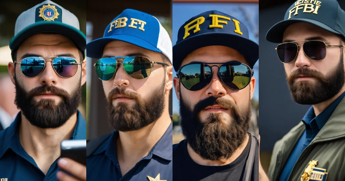 Lexica - Fbi agent with a trimmed beard wearing and fbi hat with ...