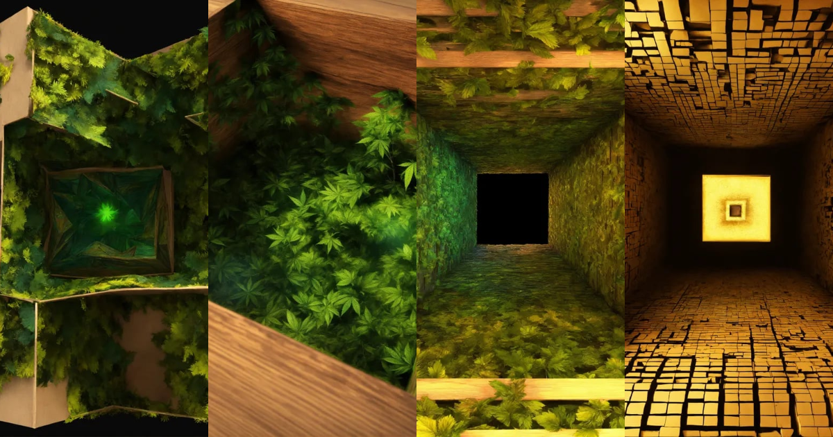 Lexica - A cubemap 3 sides projection texture for a box with optical ...
