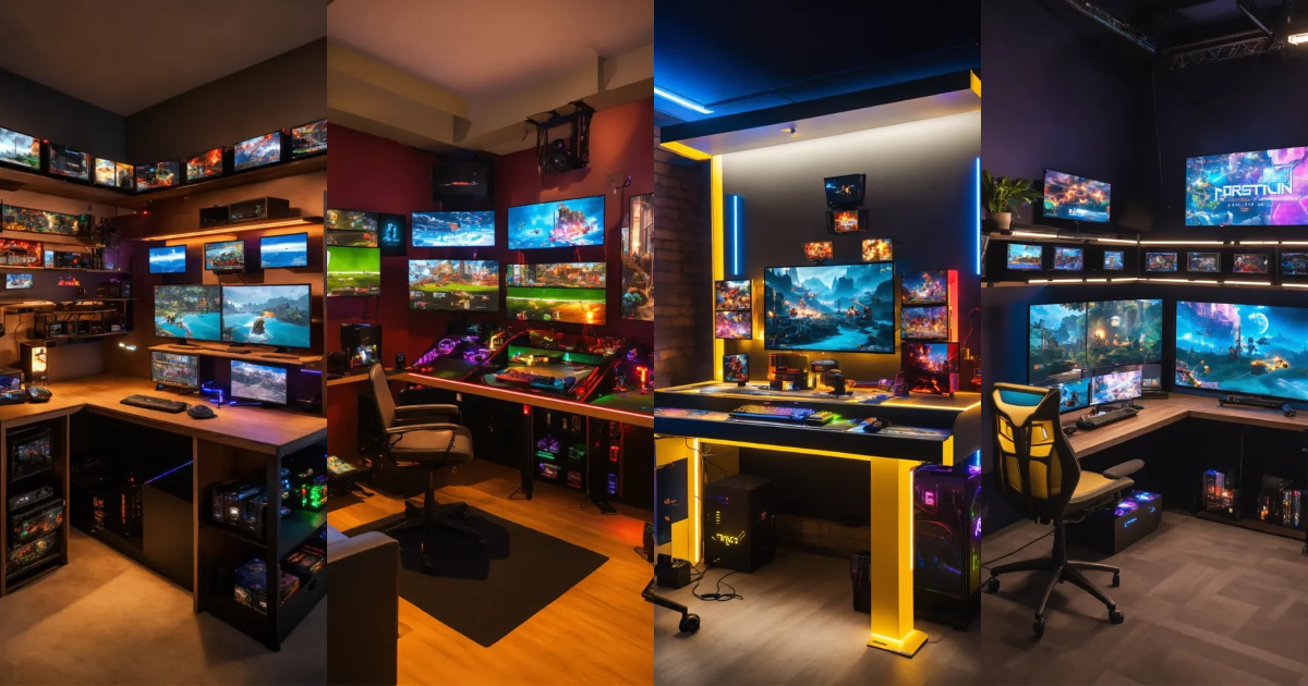 Lexica - A modular gaming station designed with lighting games, screens ...