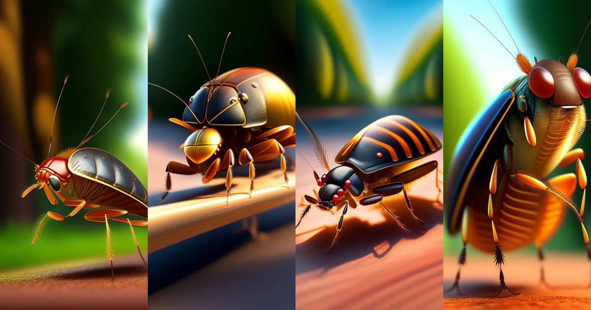 Lexica - A cockroach on a bicycle riding in the park in animated style