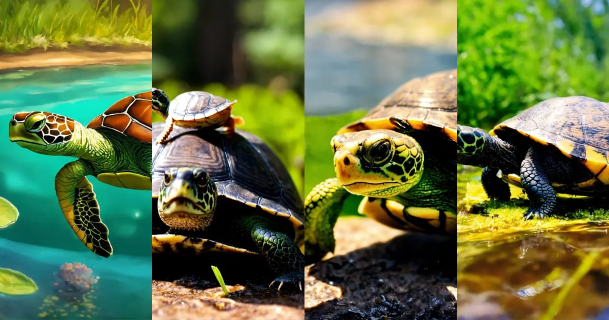 Lexica - Tommy was the tiniest turtle in the entire pond, but he had ...